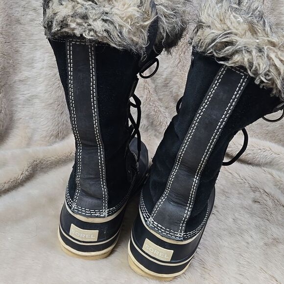 SOREL JOAN OF ARCTIC BLACK WINTER BOOTS, SIZE 9 - Picture 7 of 11